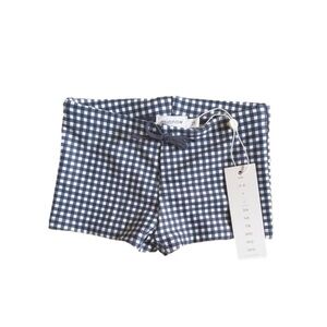 *NWT* Minnow Boys Swim Briefs in Navy Gingham Size 2T